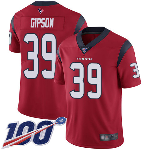 Houston Texans Limited Red Men Tashaun Gipson Alternate Jersey NFL Football #39 100th Season Vapor Untouchable->houston texans->NFL Jersey